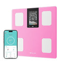 FITDAYS Smart Body Fat Scale, Bluetooth Composition Analyzer, 400lbs (Pink, 11"/280mm)