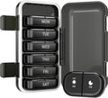 Vikie Weekly Pill Organizer 2 Times a Day with AM PM Sections, BPA-Free, Portable & Moisture-Proof for Pills, Vitamins, Supplements (2x7 Black)