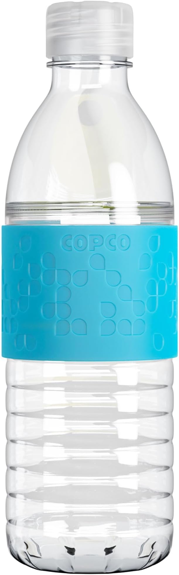 Copco Hydra 16.9 oz Water Bottle – Leak Proof, Tritan Durable, BPA Free, Dishwasher Safe, Twist Open Body for Ice & Easy Cleaning, Silicone Non-Slip Grip, Portable for Gym & Office (Light Blue)