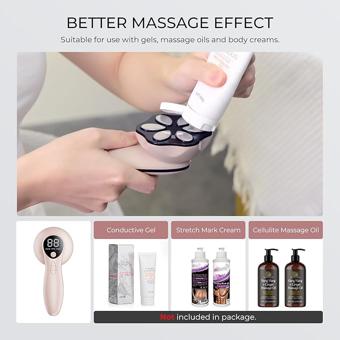 Cellulite Massager Body Sculpting Machine, Electric Body Toning & Cellulite Massager for Skin Tightening, Body Contouring Machine for Belly, Waist, Arms, Buttocks, Legs