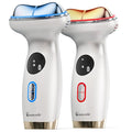 7-in-1 LED Face Sculpting Tool with Hot & Cold Red Light Therapy – Electric Gua Sha, Depuffing & Lifting for Face, Neck & Eyes (Single)