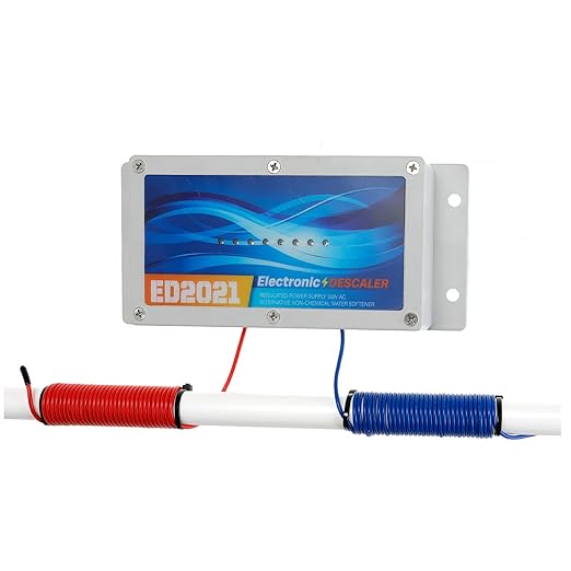 Electronic Water Descaler System, Reduces Limescale, Rust, and Minerals, No Chemicals, Easy Installation