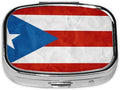 Men Women Pill Organizer, Puerto Rico Flag Pill Container Case with Moisture-Proof Design, Medicine Organizer for Vitamin, Fish Oils, Supplement
