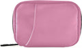 Pill Box 7 Day Pill Case Travel Pill Organizer Bag with Zipper Portable Weekly Case Compact Size for Vitamin Supplement Holder, Solid Color Pink