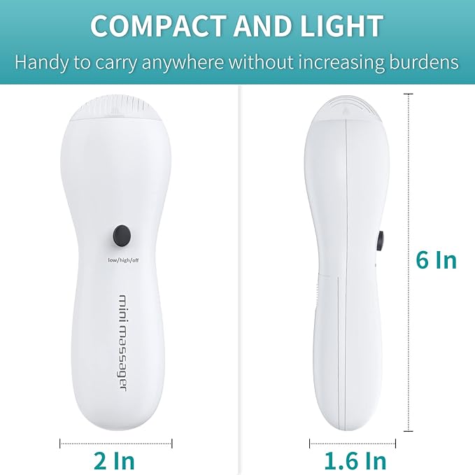 Uniclife Mini Penguin Massager Portable Handheld White Vibrator Wand for Face Neck Shoulder Back Arm Leg Relief and Recovery, Battery Operated (Not Included)