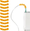 10 Pack Oxygen Tube Support Crimp Straightener for Portable Oxygen Concentrator, Oxygen Tubing Support for Oxygen Tank Oxygen Hose Nasal Cannula Oxygen Accessories (Yellow)