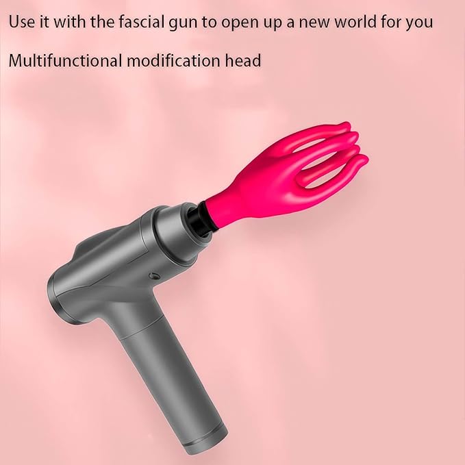 Massage Gun Attachments,Silicone Massage Gun Heads,Deep Tissue Percussion Trigger Point Massage Replacement Head, Plug and Play Comfort Tools (Color : F, Size : 18MM-19MM)