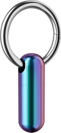 Small Pill Case Keychain Portable Pill Container Waterproof Titanium Pocket Pill Organizer, Tiny Pill Holder Bottle for Travel