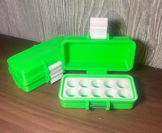 CG3D Laser Works 3ml Vial Case, Vial Holder for Insulin Vials and Peptide Vials, Holds 10 Vials, 3ml Vial Storage Box for Refrigerator Storage and Travel (Green)