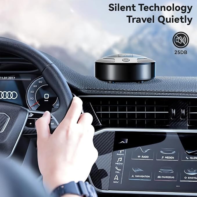 HomeBeyond Car Air Purifier, Portable Filter-Free Odor Eliminator, Rechagable Car Deodorizer, 37dB Quiet Portable Air Purifiers for Refrigerator and Shoe Cabinet