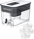 Waterdrop 40-Cup Large Water Filter Dispenser with 4 Filters, 200-Gallon Long-Life, for Home and Office, 5X Times Lifetime, Reduces Chlorine, PFOA/PFOS and More, BPA Free, Black