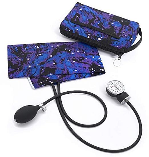 Prestige Medical Premium Aneroid Sphygmomanometer & Carrying Case, Galaxy Blue