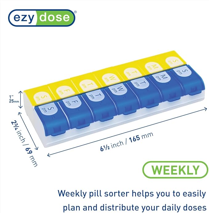 Ezy Dose® Easy Fill Weekly AM/PM Pill Organizer