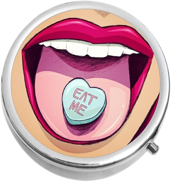 Eat Me Heart Candy Medicine Vitamin Pill Box