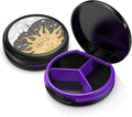 Serfeymi Small Pill Case for Purse, Unique Artistic Patterns Travel Pill Box with 3 Compartments, Portable Mini Pill Organizer for Pocket, Decorative Pill Container for Purse - Black(Cosmic Balance)
