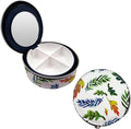 EZY DOSE Travel Pill Organizer with Built-in Mirror, Features Zippered Leaf Case, Compact and Portable Medication Case for Daily Vitamins, Pills, and Medicine, Ideal for Travel and On-The-Go Use