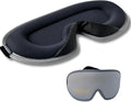 3D Contoured Eye Mask for Travel - 100% Blackout Sleep Mask for Men Women - Zero Eye Pressure Adjustable Eye Cover for Nap, Office & Meditation, Comfortable & Soft - Slate Gray