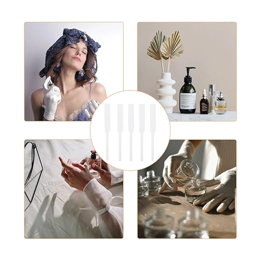 200 Pcs Disposable Perfume Test Strips, Paper Disposable White Perfume Paper Strips, White Perfume Essential Oils Paper Test Strips for Test Aromatherapy Essential Oil Scent