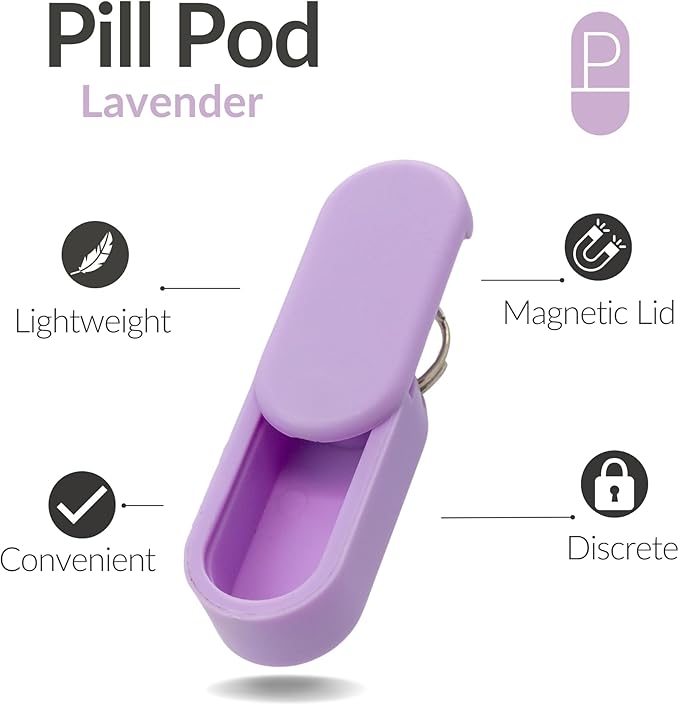 Micro Keychain Pill Holder: Compact-Sized & Lightweight | Enhanced Strength with Stronger Magnets | Portable Daily Medication Storage (Summer 3 Pack)