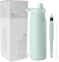 Simple Modern Filtered Water Bottle | Insulated Stainless-Steel Carbon Filter Travel Water Bottles | Reusable for Clean Drinking Water On The Go | 34oz, Retro Mint