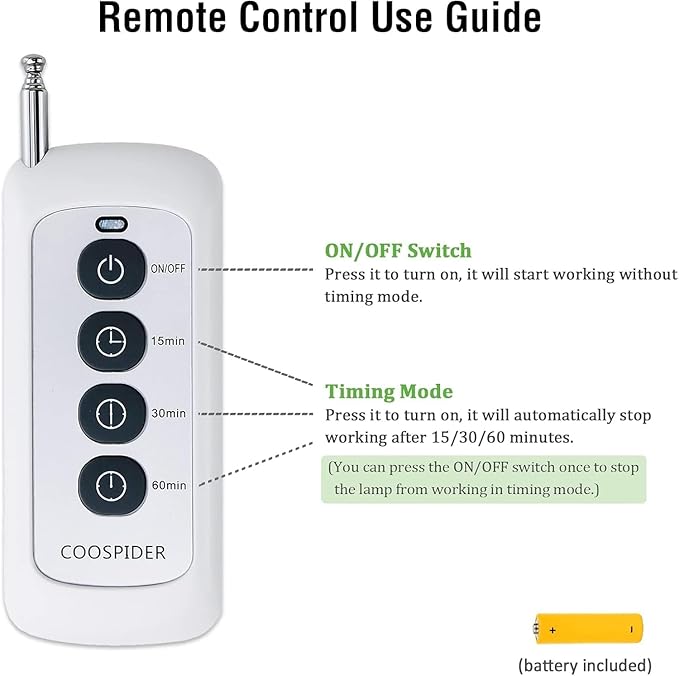 COOSPIDER UV 36Watts UV Sanitizer Lamp 2pack 72w with Remote Control Powerful UVC Light with E26 Base for Basement/Bedroom/Kitchen/Office/Storehouse/Car, 3-Gear Timer 110V Ozone Free