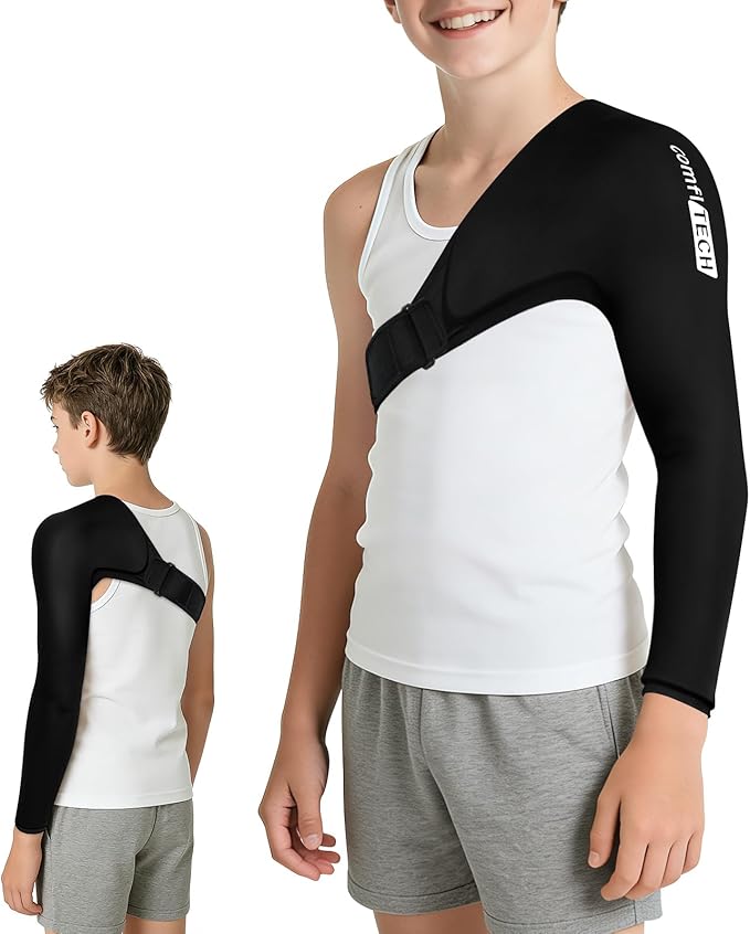 ComfiTECH Youth Shoulder Arm Ice Pack Wrap for Pitchers, Ice Arm Sleeve for Young Volleyball Player, Athletes, Flexible Cold Application for Throwing Recovery, Elbow Joint and Muscle Relaxation, Small