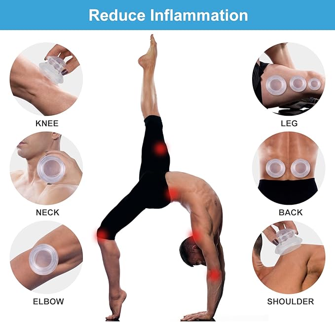 Silicone Cupping Therapy Set, Professional Studio and Home Cupping Set Massage Therapy Cups, Chinese Massage Cups for Cellulite Reduction Cupping Kit, Muscle and Joint Pain Myofascial Cupping Massager