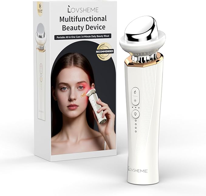 Radiant Renewal Skincare Wand – HD-44 Face & Eye Massager for Depuffing, Dark Circles, and Glowing Skin | Heat & Cooling Therapy, Facial Roller, Eye Care Tool for Women