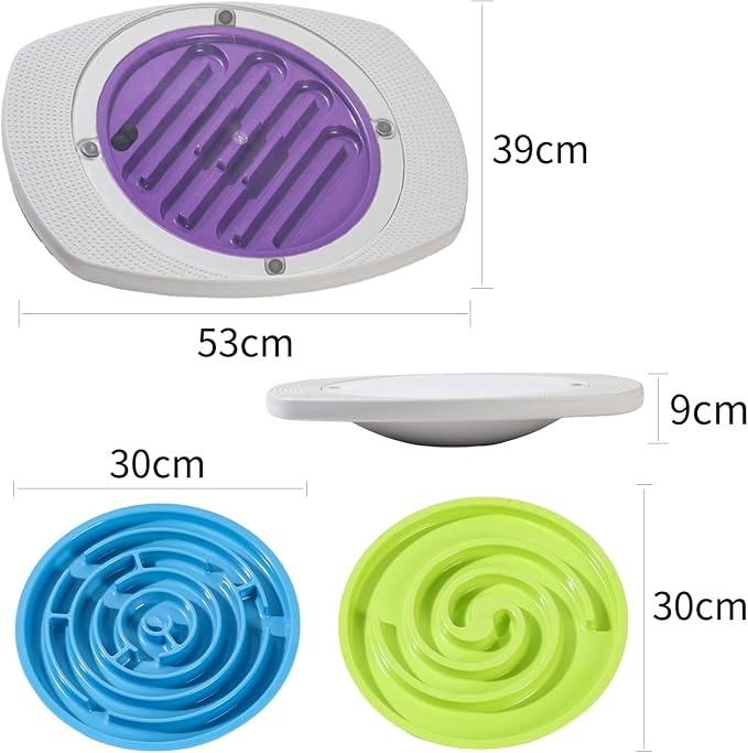 Balance Board, 20 Inch Anti Slip Balance Board with 3 Replacement Maze Disks, Maximum Load of 165 Pounds