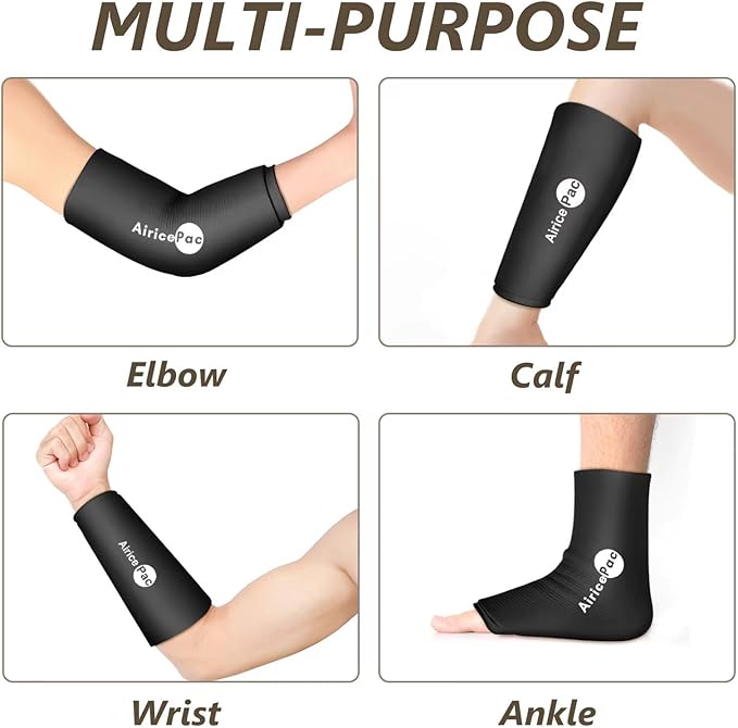 Elbow Ice Pack Wrap, Tennis Golfers Sleeve For Arm and Calf Injuries Reusable, Cold Compression for Pain Relief