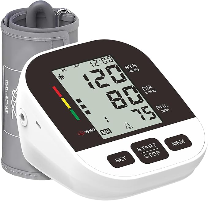 Blood Pressure Monitor for Home Use, Upper Arm Blood Pressure Machine with Large Cuff (8.7’’-16.5’’), Automatic BP Cuff with Large Screen, 2 User, 198 Memories