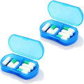 2PCS Pill Case Organizer Pocket Small Pill Holder, Daily AM & PM Containers, Medicine Holder, Ideal for Medication, Vitamin, Supplement, Perfect for Travel, Ideal for Purse