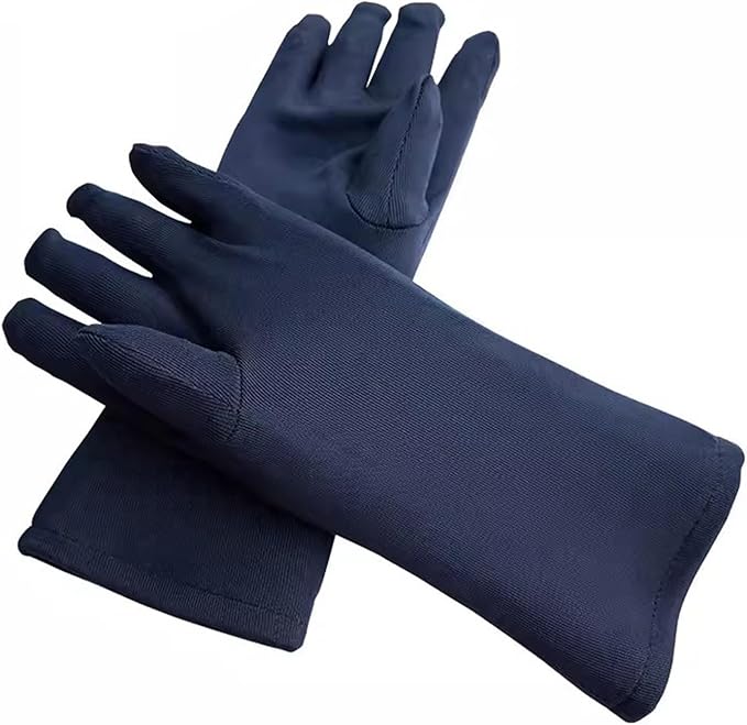 X-ray Protective Gloves, Radiation Safety Lead Gloves, Hand X-ray Shield Gloves, Used for MRI CT Protection (Color : Navy Blue, Size : 0.35mmpb)