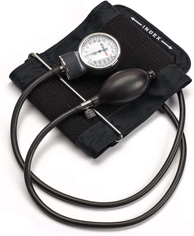 PARAMED Aneroid Sphygmomanometer – Manual Blood Pressure Cuff with Universal Cuff 8.7-16.5" and D-Ring – Carrying Case in the kit – Black – Stethoscope Not Included