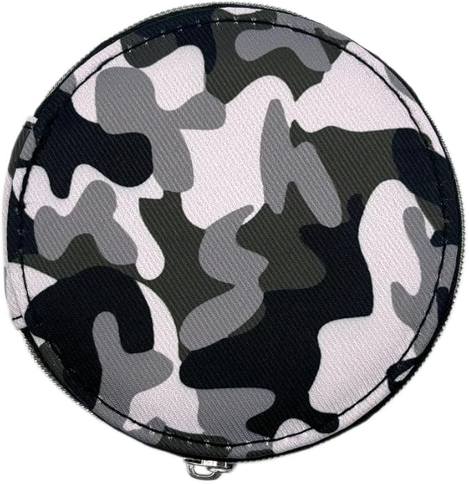 EZY DOSE Travel Pill Organizer with Built-in Mirror, Features Zippered Camo Case, Compact and Portable Medication Case for Daily Vitamins, Pills, and Medicine, Ideal for Travel and On-The-Go Use