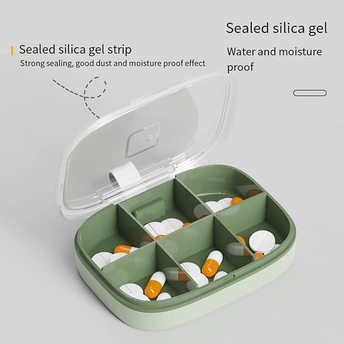 Small Medicine Box Convenient Medicine Storage Box Office Medicine Box Multi Compartment Waterproof Tablet Box