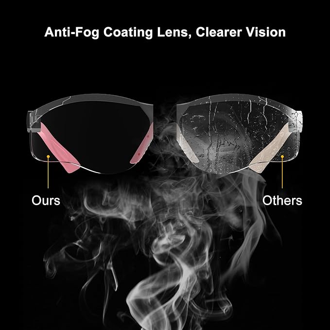 xaegistac Shooting Glasses Anti-fog Shooting Range Eye Protection, Adjustable Safety Glasses with Zipper Hard Case
