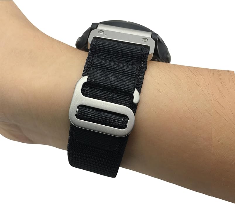 Custom Fit by Wrist Size, Small & Large Wrists, for Garmin Nylon Watch Band –– Compatible with QuickFit 20mm / 22mm / 26mm, Fenix 7, Instinct 2X, Forerunner, Epix, Tactix, MARQ, quatix, Approach
