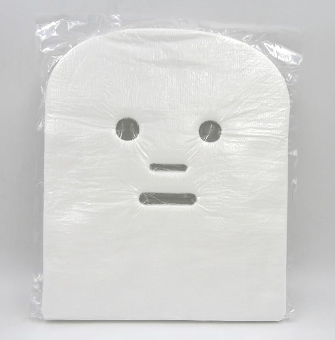 Gauze Facial Mask, 100% Cotton Gauze Pre-Cut for Facial Spa, High Frequency Treatments 100 Count