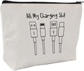 All My Charging shit bag,Fun and versatile bag with charger graphics, teenage boy gift, birthday gifts, travel accessories (Style E)