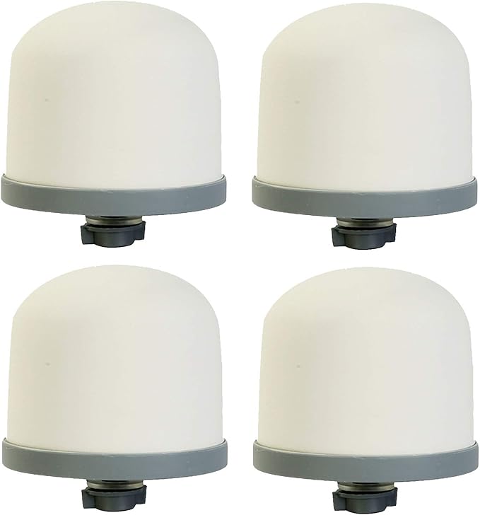 Huining Ceramic Dome Filter, Replacement for Water Pre-Filtration Unit, 0.15 to 0.5 Micron, Household Water Bucket Filtration System (4pcs)