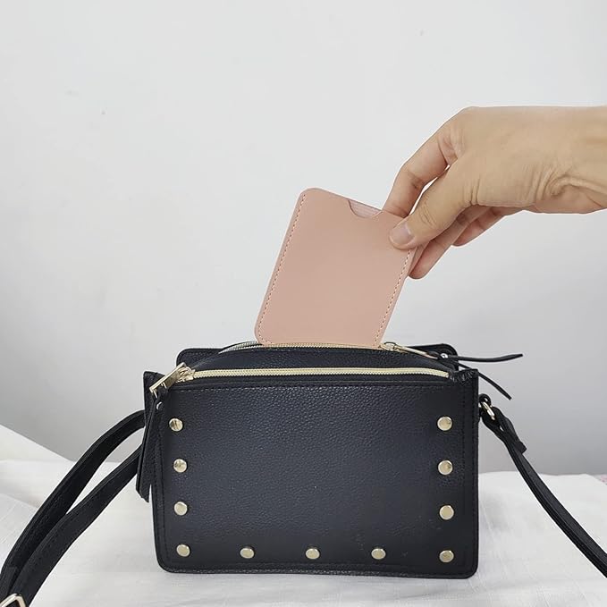 Birth Control Pill Case Holder Credit Card Sleeve Slim Wallet Women Gift (Pink)