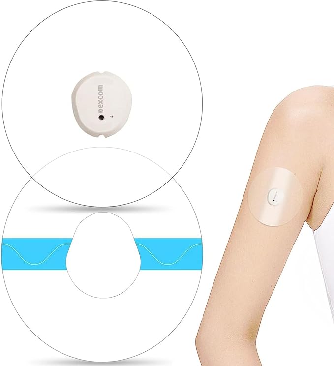 55Packs Adhesive Patches for Dexcom G7 Adhesive Patches -Waterproof & Sweatproof Adhesive for Long Stay, Pre-Cut Adhesive Medical Tape, Continuous Glucose Monitor Sensor Cover, Easy to Apply CGM Patch