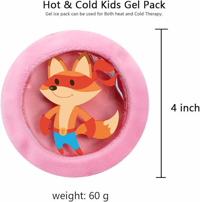 Boo Boo Ice Packs for Kids Injuries, Kids Ice Pack Wit, Gel Cold Pack, Toddler Ice Pack with Soft Cover Baby, Kid's Pain Relief, Fever, Wisdom Teeth, First Aid, Head, Neck, Arms, Legs Injuries (5PCS)