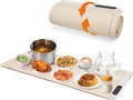 Food Warming Mat Extra Large 36x16 Inch 580W Waterproof Heating Pad, 6-Temperature Levels & 6-Hour Timer, Buffet Warmer for Chafing Dishes, Parties, Catering, Countertop Use (Beige)