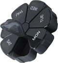 7 Day Pill Case for Medication, Vitamins, Fish Oils, Supplements, Travel Pill Box (Black)