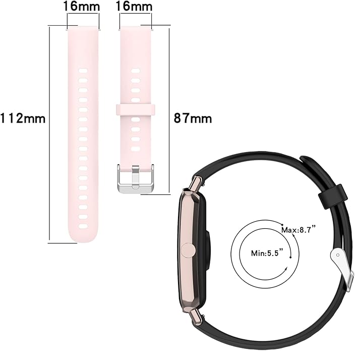 3 Pack Replacement Bands Compatible with HENGTO Fitness Tracker Watch for Kids, Soft Silicone Adjustable Sport Strap Wristband for HENGTO 1.4''/MorePro HM08/FITVII HM08/YOUSOKU H97 Pro/Amzhero D26/HENGTO H39 PLUS Smartwatch for Kids