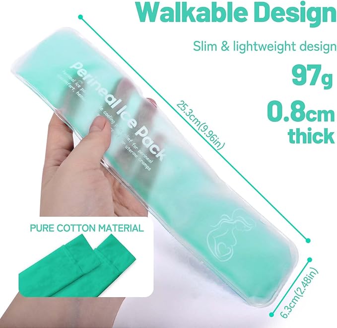 Reusable Perineal Cooling Pad for Postpartum and Hemorrhoid Pain Relief,Instant Perineal Cold Pack,Vaginial Ice Pack for Pain Relief (Color-Green)