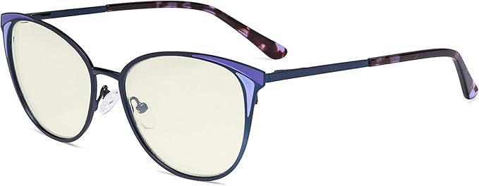 Eyekepper Ladies Blue Light Filter Glasses - Butterfly Design Computer Eyegalsses Women -Transparent Blue Lens