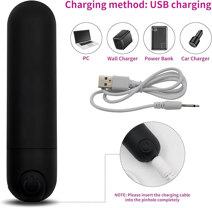 Handheld Electric Back Massager - Mini Waterproof&Rechargeable Handheld Deep Tissue Neck Purple